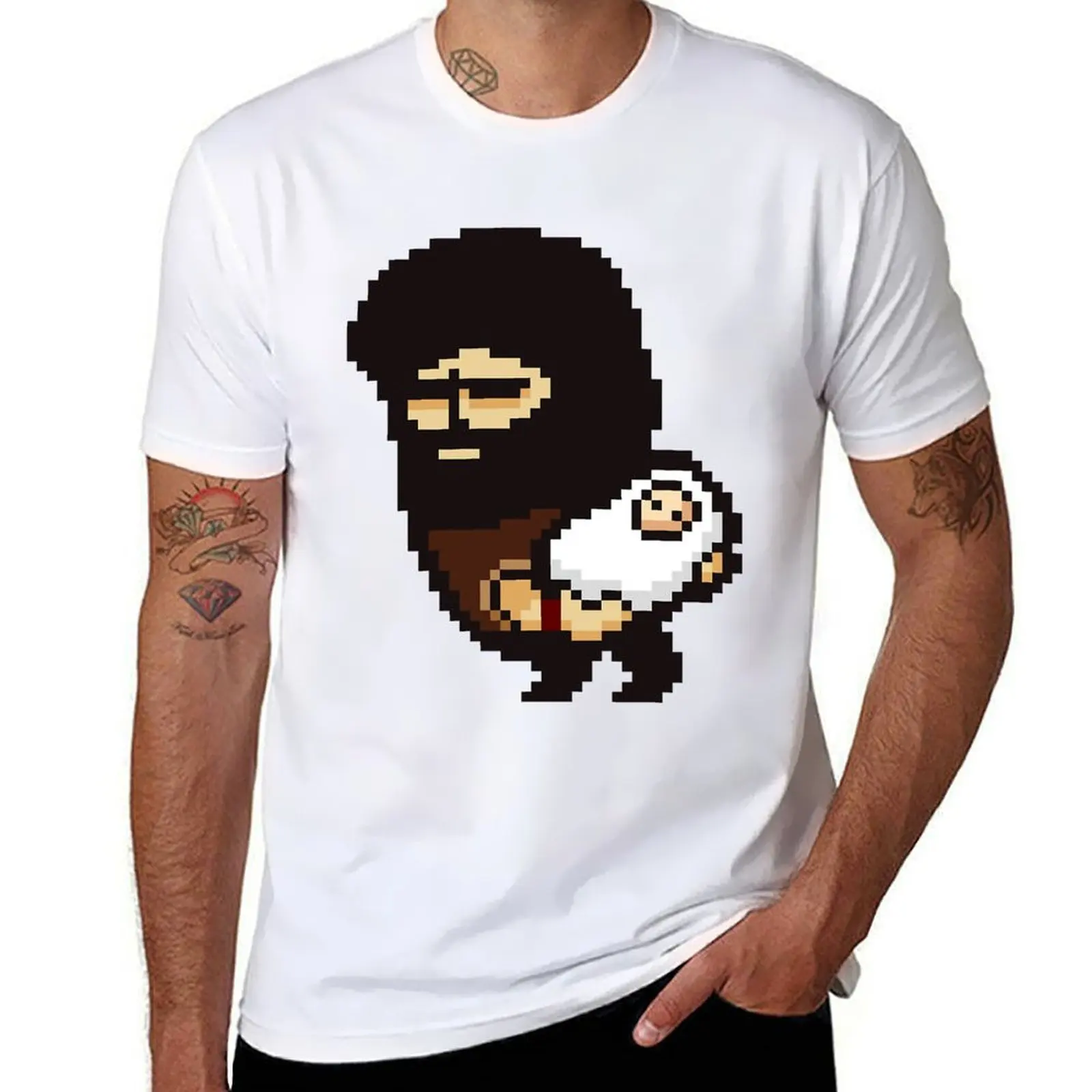 

LISA The Painful Brad Armstrong with Baby Buddy T-Shirt man t shirts high quality luxury brand funny t shirts dark humor T-Shirt
