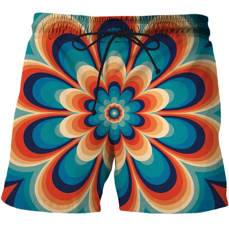 New Dazzle Color 3D Print Mens Beach Shorts Summer Swim Shorts Fashion Personality Men Swimming Trunks Boy Shor Loose Ice Shorts