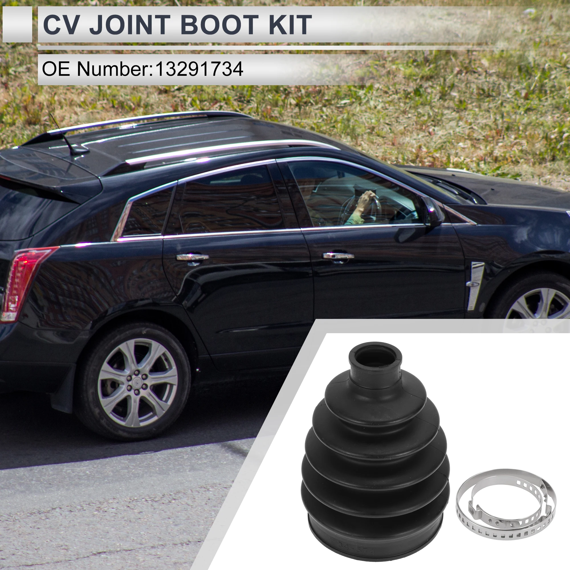 

X Autohaux No.13291734 Outer CV Joint Boot Kit with Clamps for Buick LaCrosse 2010-2016 for Buick Regal 2014-2017