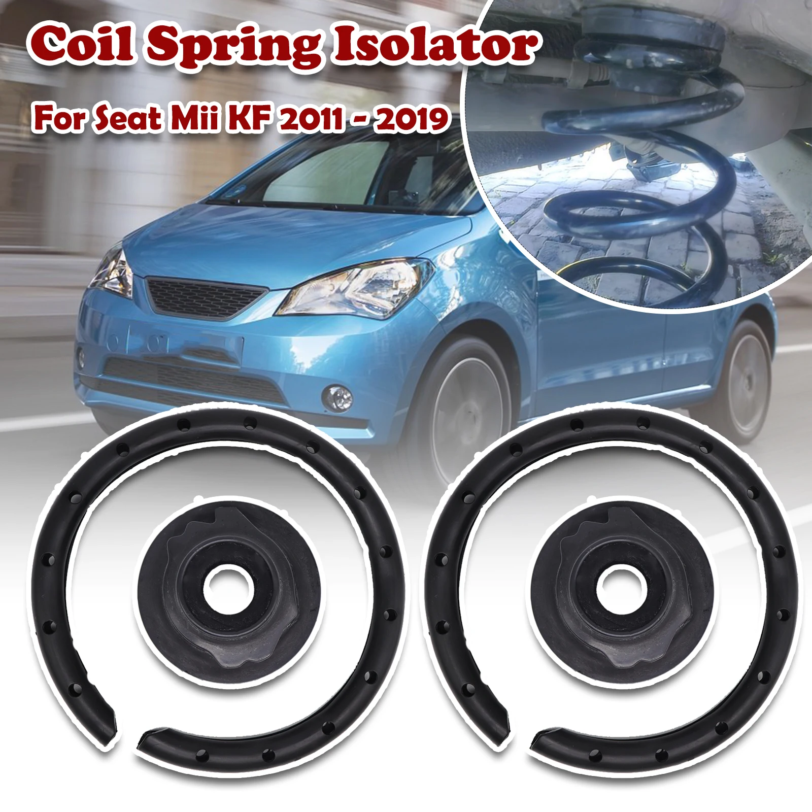 

For Seat Mii KF 2011 - 2019 Rear Axle Coil Spring Isolator Mount Plate Shock Absorber Sleeve Top strut mount buffer 1J0512149B