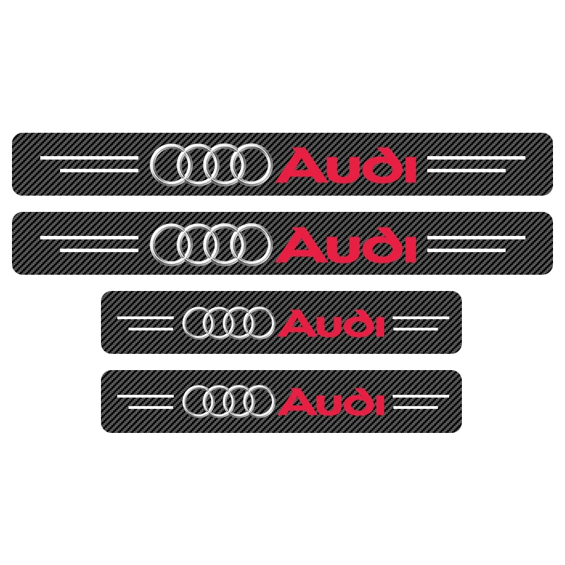 Car Door Plate Carbon Fiber Threshold Protector Sticker For Audi S8 TT A4L A6L RS6 C6 S3 S4 S5 S6 S8 A7 A8 A1 A3 A4 A5 Q3 Q5 Q7