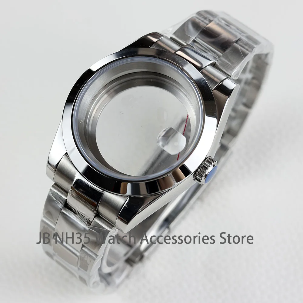 36mm/39mm Silver NH35 Watch Case Sapphire Glass Waterproof Fit NH35 NH36 NH34 Movement Good Quality Oyster Stainless Steel