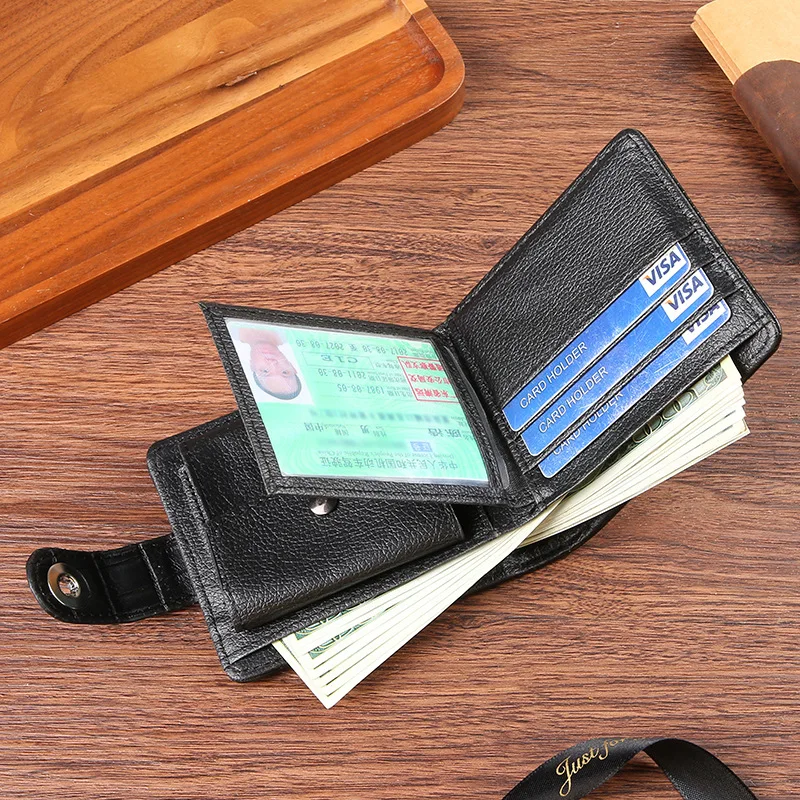 Small Hasp New Short Men Wallets Slim Card Holder Male Purses Luxury PU Leather Coin Pocket High Quality Small Men's Wallet