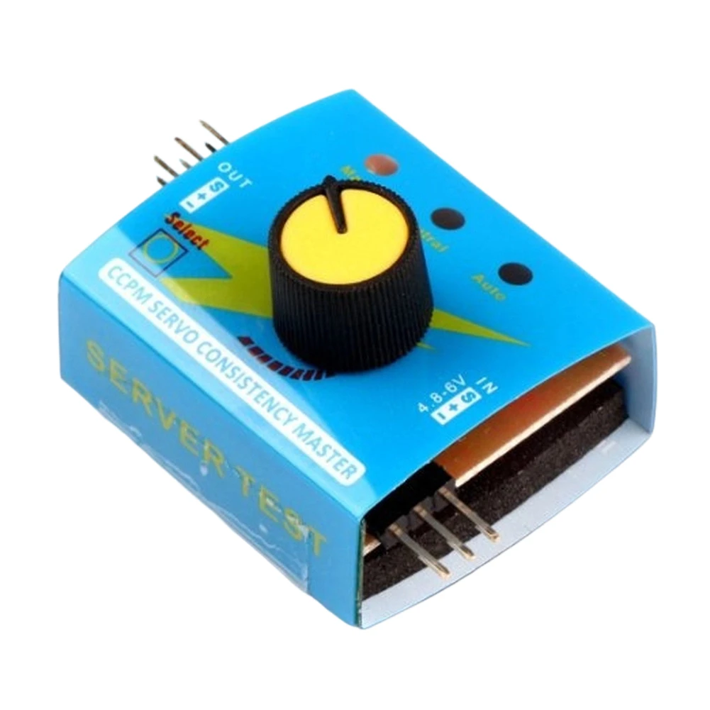 RC Controller Tester For Motor And ESC 3 Modes Manual Neutral Auto LED Indicator Rotary Knob Connect Up To Three Controllers