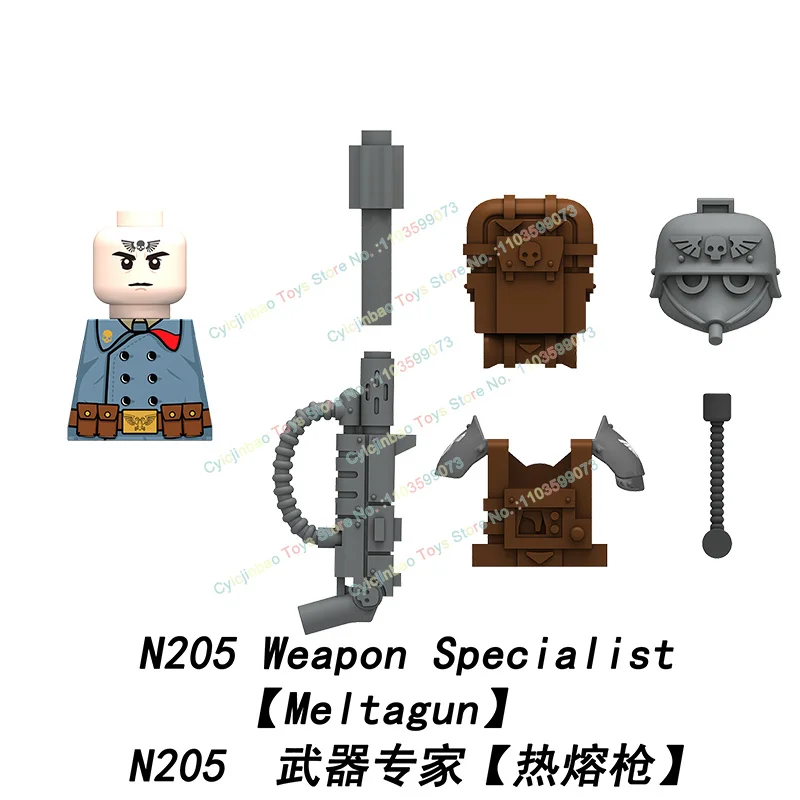 Modern Pyro Soldier Sergeant Signal Corps Sniper Instructor Building Blocks Bricks Accessories Head Weapon Kid Toys N201-208