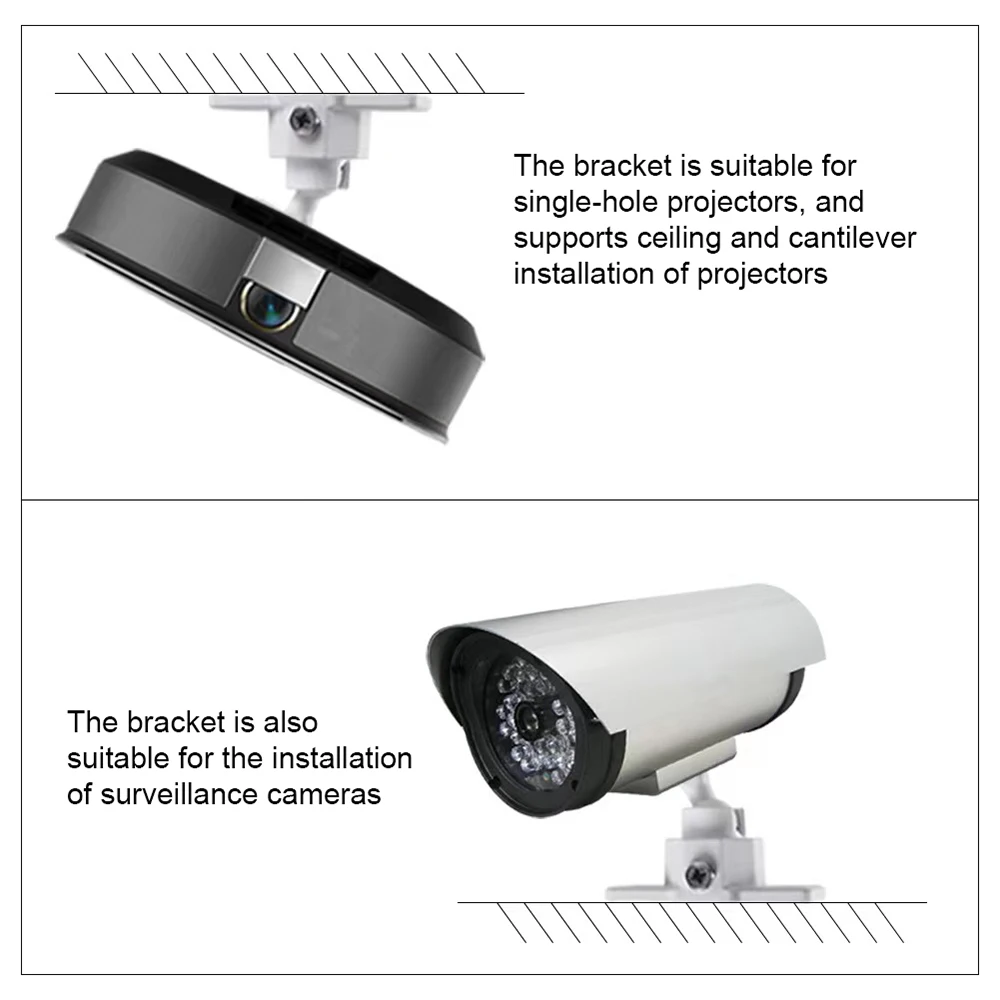 Mini CCTV Security Camera Holder Stand Universal Joint Fixer Projector Ceiling Hanger Pan Tilt Rotating Installation Bracket