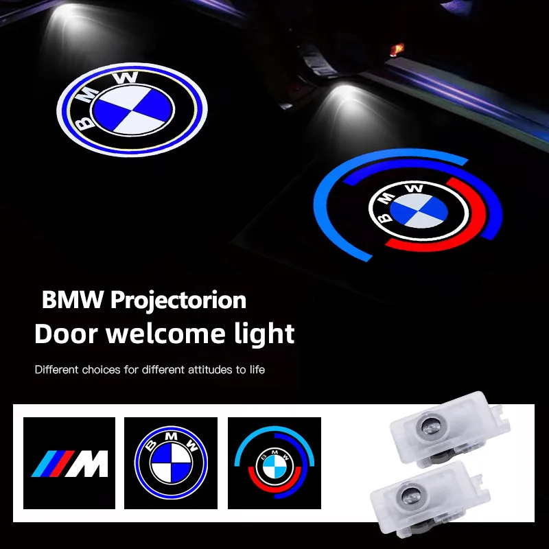 2Pcs Car Emblem Welcome Lights Auto Door Projector Lamps Accessories For BMW E36 E64 E85 E60 F10 F30 F36 F32 F82 F83 F07 Z4 X3