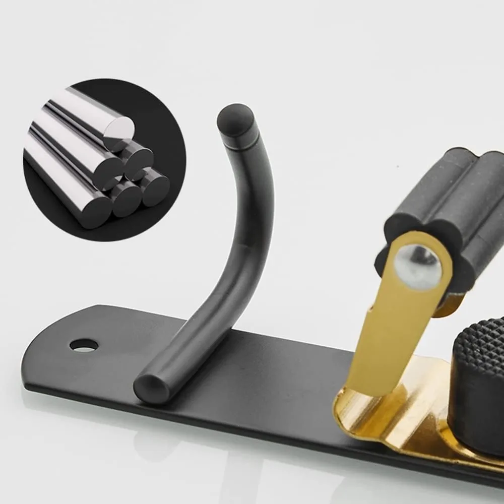 Wandmontierter Besen- und Wischständer aus Edelstahl zur Badezimmerablage