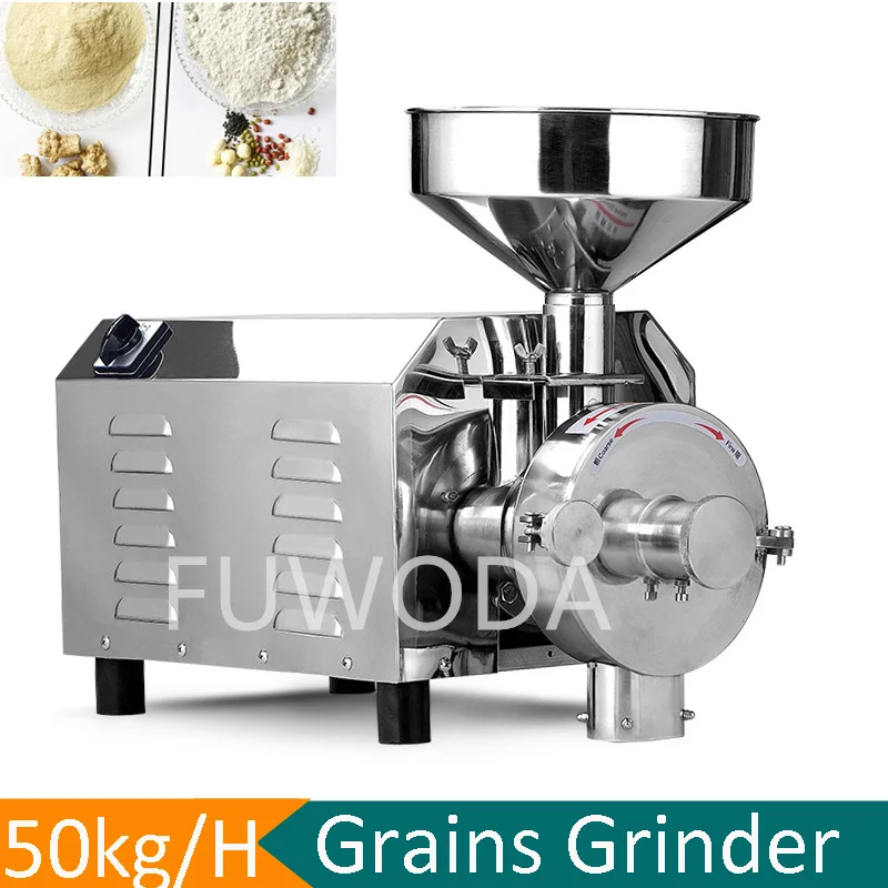 

Stainless Steel Grinding Machine Commercial Pulverizer Mill Flour Machine Coffee Bean Nut Spice Electric Grain Grinder 110V 220V