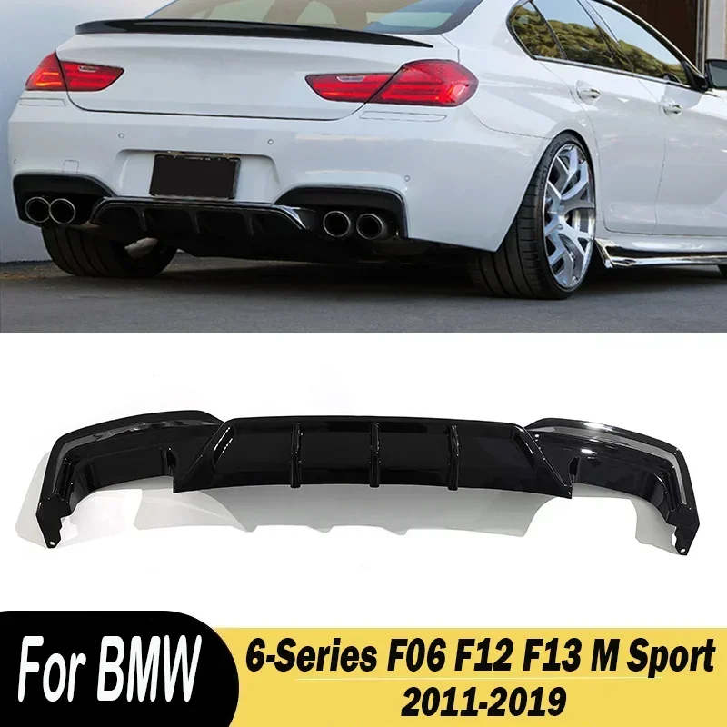 

MP Syle Car Rear Bumper Lip Diffuser Auto Parts for BMW 6-Series F06 F12 F13 M Sport 2011-2019 Tail Trunk Wing Splitter Spoiler