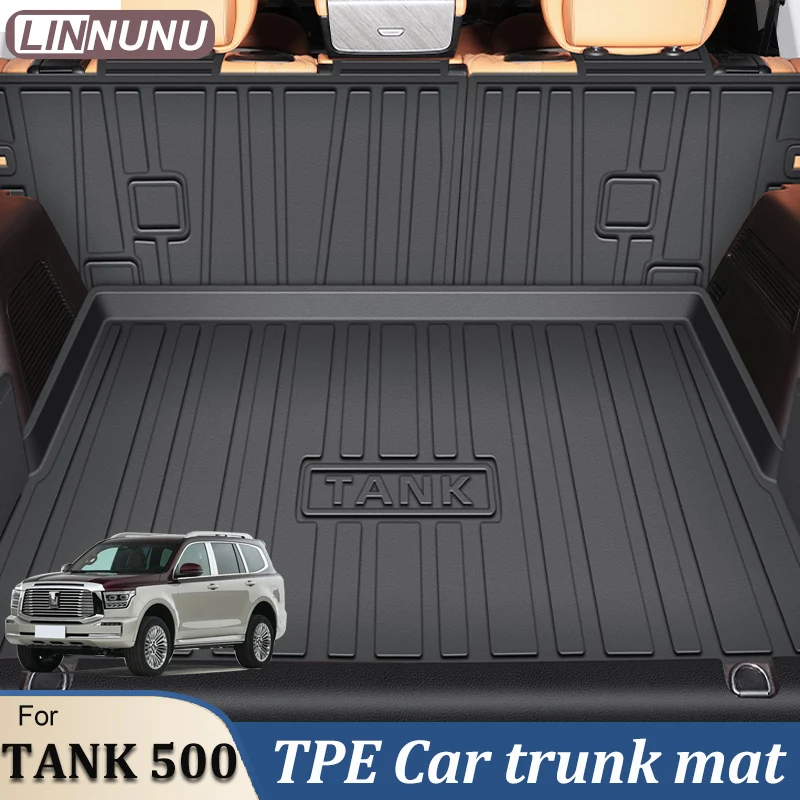 

LINNUNU For Tank 500 2025 car Rear Trunk Mat TPE Full Coverage Cover Seat Backrest Protect Pad Cargo Liner AntiDirty accessories