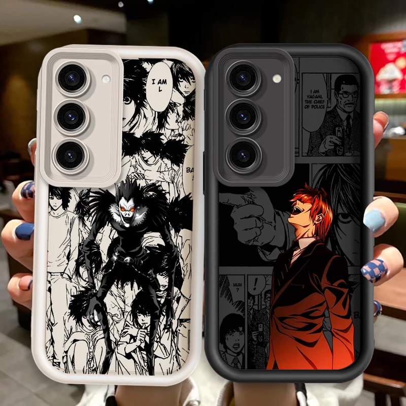 Death Note Art Popular Anime For Samsung Note 20 S24 S23 S22 S21 S20 Ultra Plus FE A25 A23 A22 A55 A35 5G Eye Ladder Cover