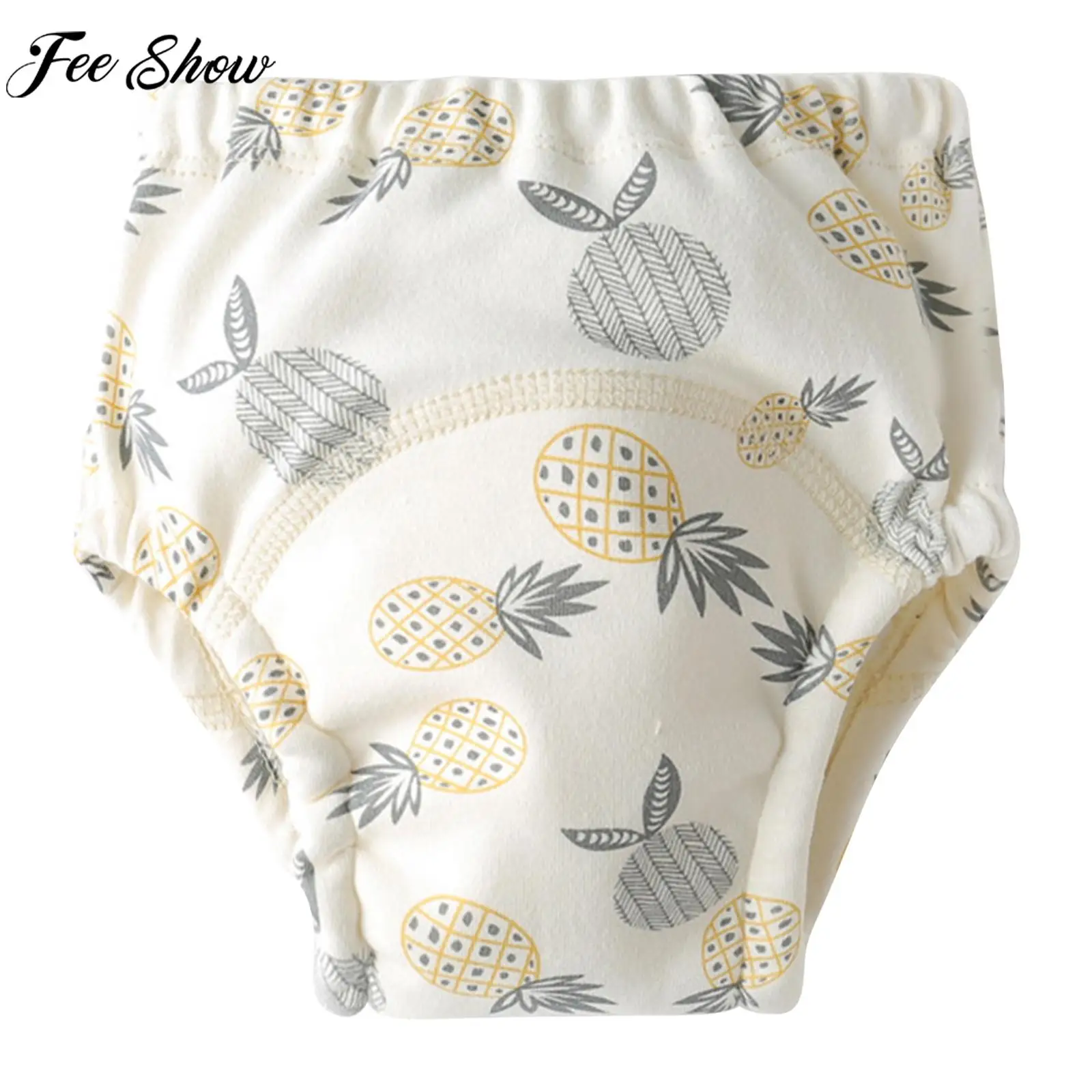 

Baby Casual Cotton Diaper Bloomers Training Underpants Cute Cartoon Print Breathable Briefs Bread Pants Nightwear Loungewear