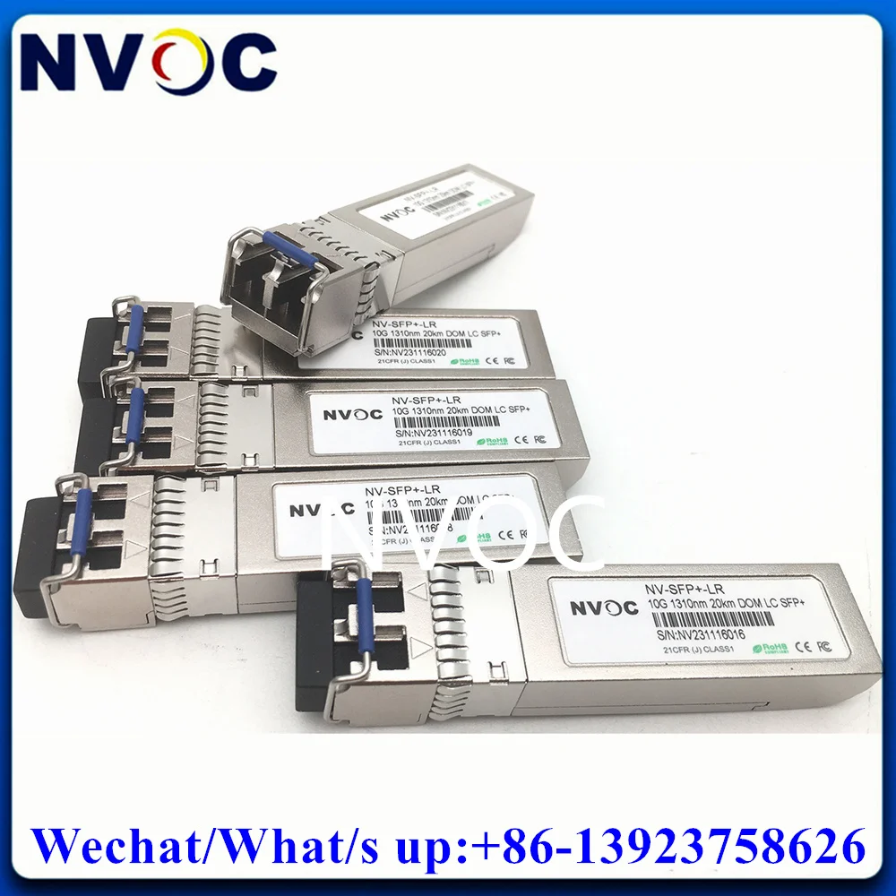 Imagem -06 - Transceptor Óptico de Fibra Dupla sm 10g 1310nm 10km Duplex lc Sfp Mais 10gbase-lr Compatível com Processador Nova Star Vx600 10 Pcs