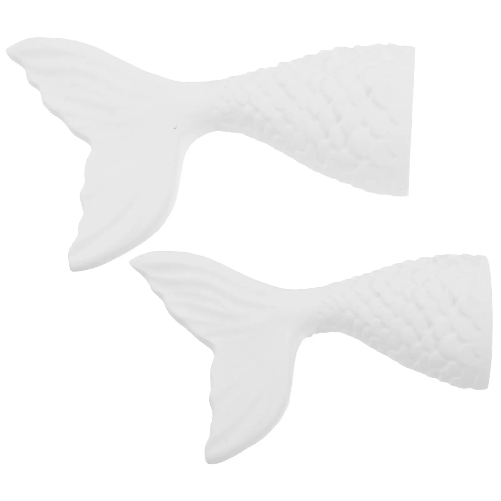 2Pcs Fish Tail Photo Props Gypsum Nautical Photography Decoration Jewelry Display Beach Theme Background Ornaments