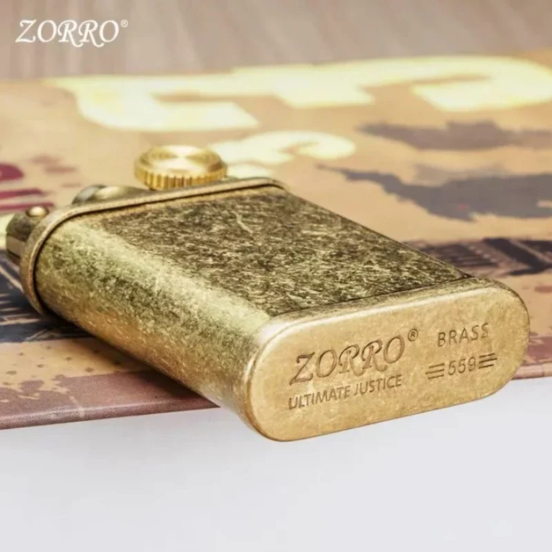 ZORRO 559 Retro Brass mechanical Automatic ejection switch kerosene lighter gasoline oil lighter -5.7cm 72g