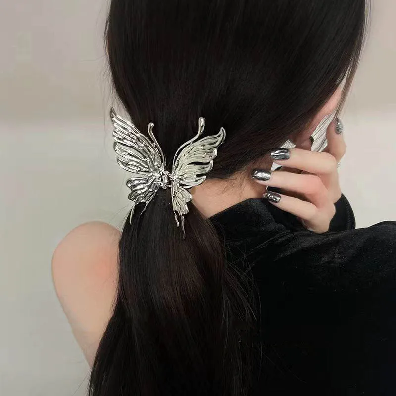 1pc Y2K Style Women Butterfly Hair Accessories, Bling Bling Rhinestone Decoration Butterfly Shaped Hair Clips Fashion Hair Clips