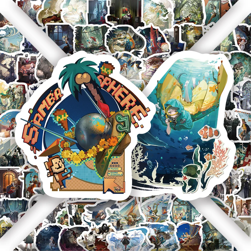 10/50/100 Uds. Reverso: 1999 juegos de estrategia RPG The Pax HouseDIY equipaje decorativo guitarra portátil pegatinas impermeables juguete para niños