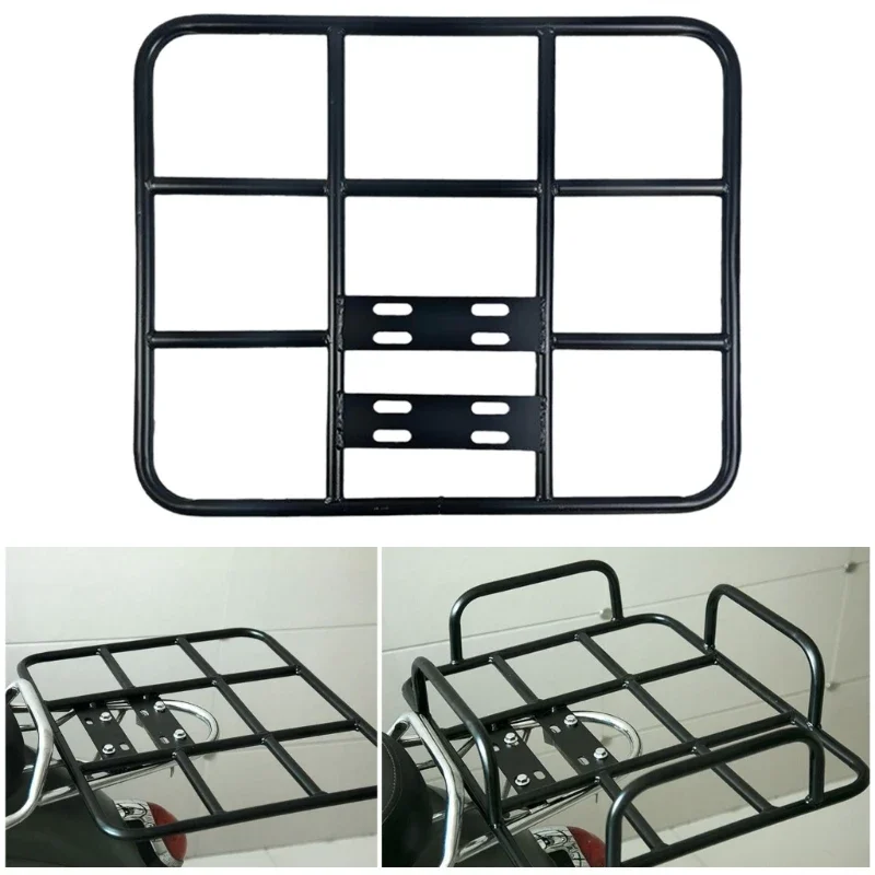 

Motorcycle Delivery Box Bracket Rear Rack Support 80kg Load Capacity Universal Steel Frame for Electric Bicycles X37F