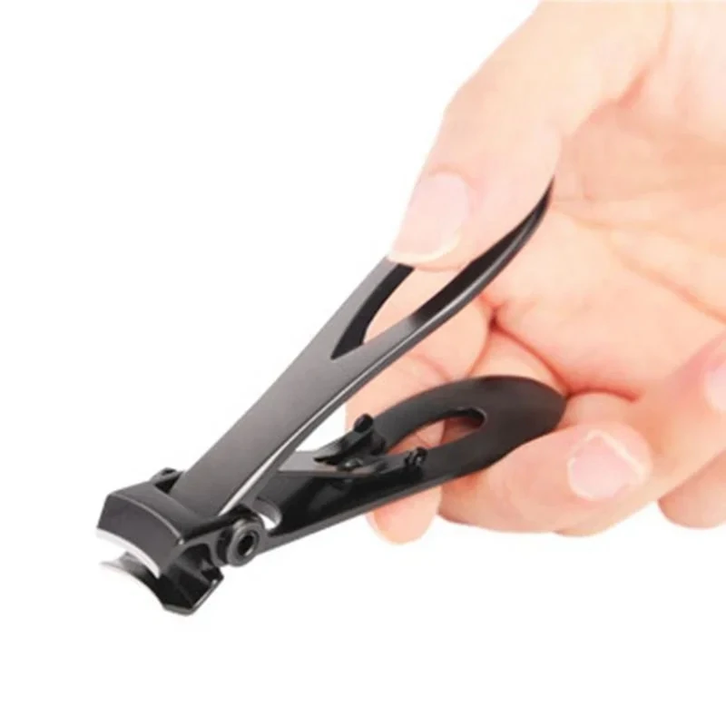 2PCS Nagelknipser Große Öffnung Nagelknipser Dicker Nagelschneider Edelstahl Professionelles Nagelwerkzeug mit großer Öffnung Schwarz
