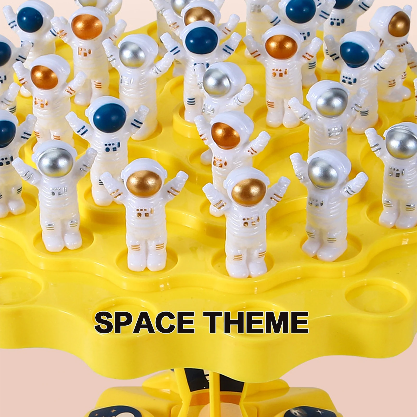 24/48pcs Children Balance Perception Toy Astronaut Balance Games Fun Space Puzzle Toys for Kids Set of Stacking Board Games