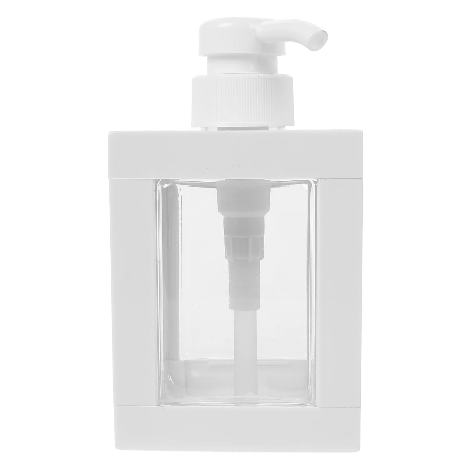 

500ml Large Capacity Transparent Square Lotion Dispenser Bottle Refillable Containers for Bathroom Essentials Body Wash Hand