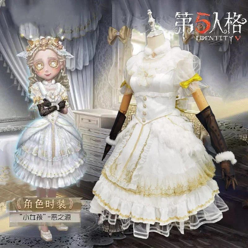 Anime Identity V Little Girl Prime Evils Game Suit Elegant Dress Uniform Cosplay Costume Halloween Party Outfit Women