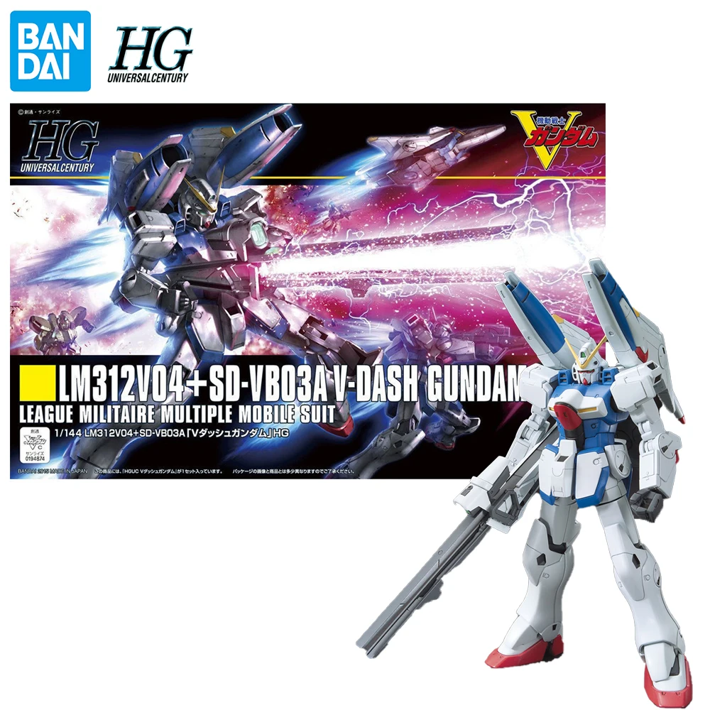 

Оригинальная Bandai Gundam HGUC V-Dash Gundam 1/144 сборная аниме экшн-модель Мобильная коллекция фигурок игрушки подарки для мальчика