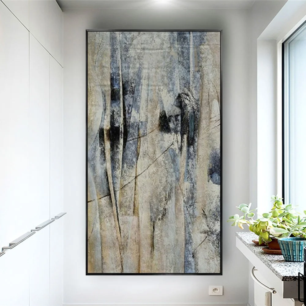 Handmade Canvas Photo On Panel Modern Wall Art Picture Girl Bedroom Abstract Oil Paintings Decor Living Room Salon Back Image