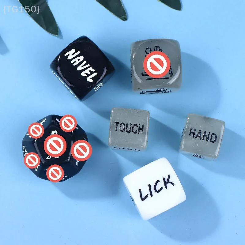 【N】 مجموعة ألعاب العلاقة الحميمة المكونة من 6 قطع، نرد رومانسي مع حقيبة قماش لتعزيز العلاقة