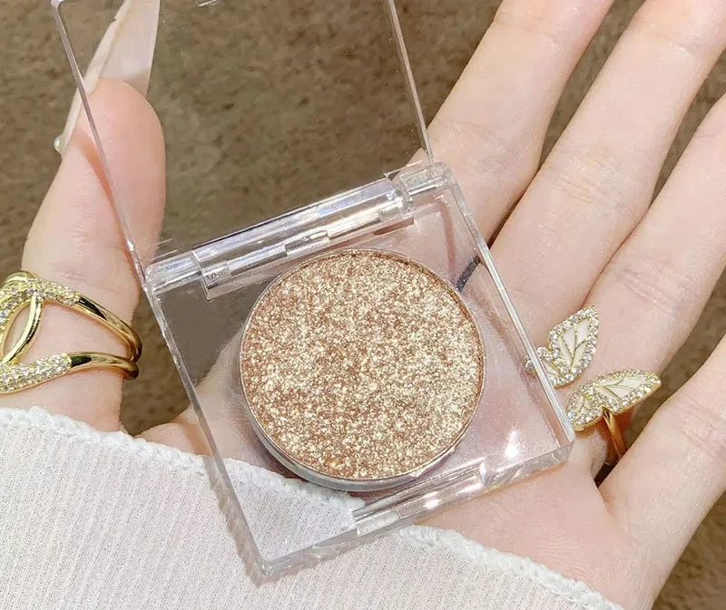 Flash eyeshadow earth tone persistent monochrome sequins pearly sparkle sparkle glitter waterproof eyeshadow cosmetics