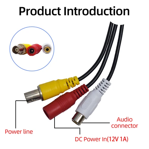 Imagen 2 del producto Securexpert 2MP 1080P HD Mini cámara AHD lente de 3,6mm cámara CCTV de vigilancia de seguridad con micrófono de audio conector de vídeo BNC