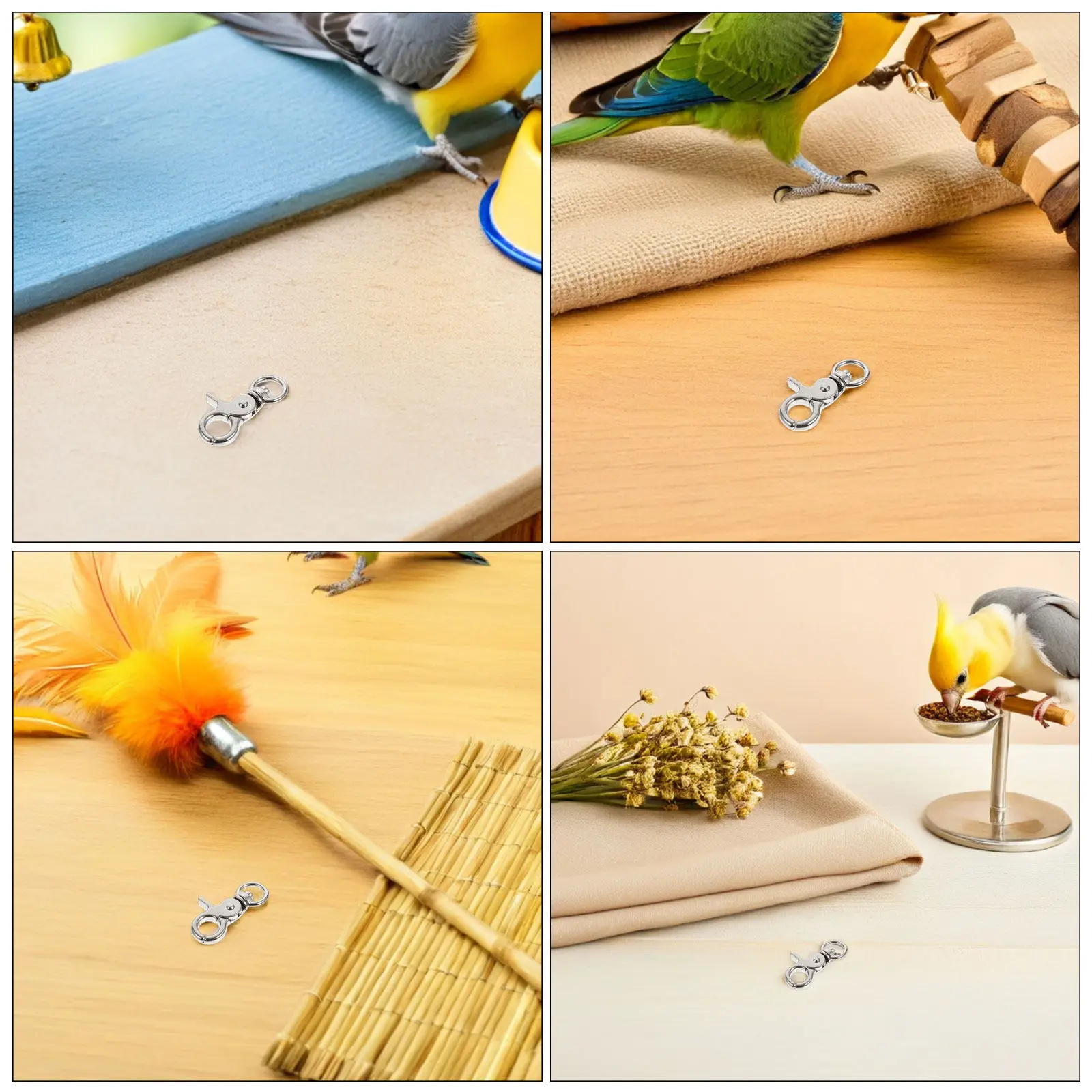 20 Pcs Bird Cage Door Clips Accessories Latch Replacement Gate Lock Fasteners Birdcage Buckles