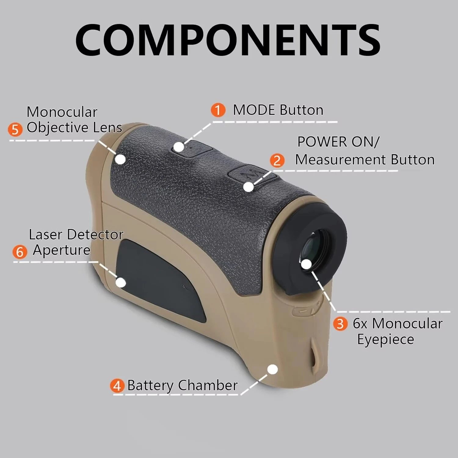 Telemetro laser 2000M per golf e caccia, telemetro di precisione con pendenza per golfisti e tiratori