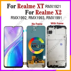 Display For OPPO Realme XT LCD RMX1921 LCD Screen For Realme X2 LCD With Frame Touch Digitizer Assembly RMX1992 RMX1993 RMX1991