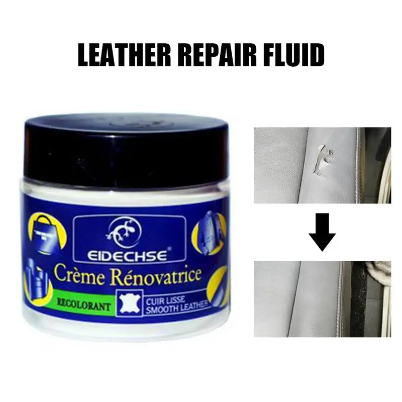 Leather Recoloring Cream Vinyl Leather Repair Kits Restore Agent Repairing Cream For Furniture Jacket Sofa Boat Car Bicycle Seat