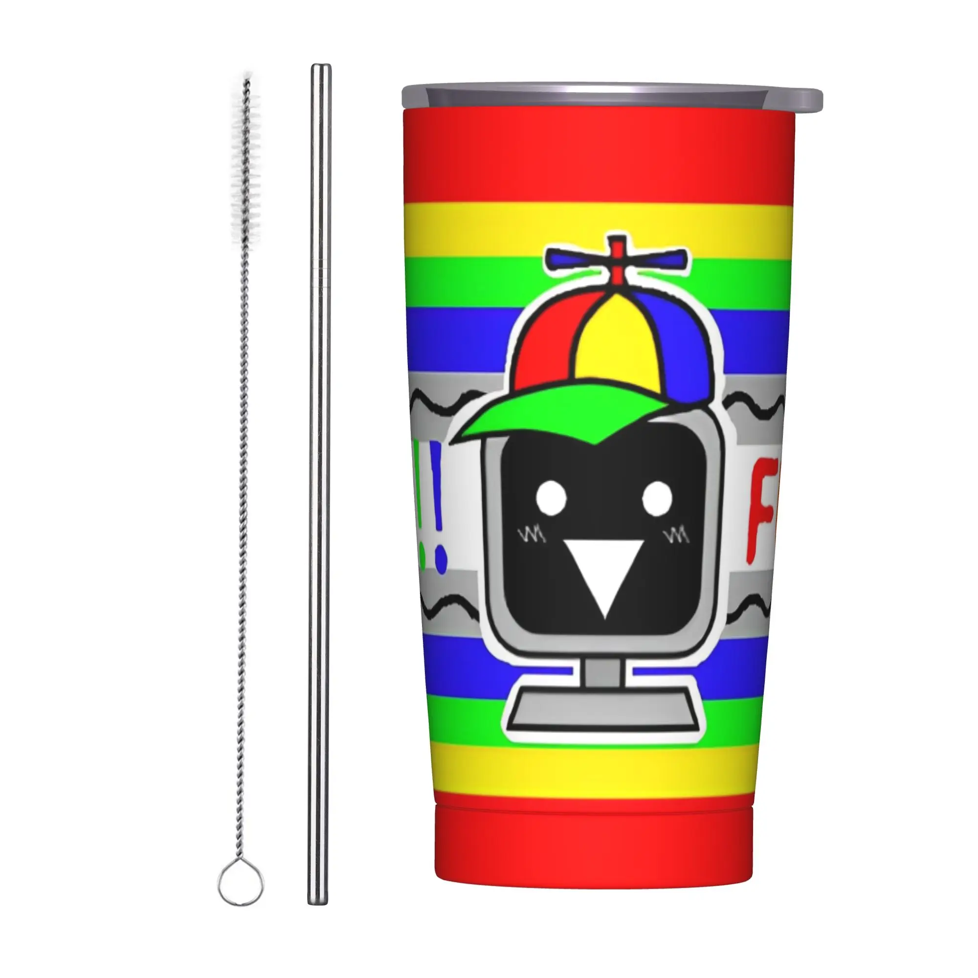 Sprunki Cartoon Anime Tumbler Vacuum Insulated  Coffee Cups Stainless Steel Outdoor Mugs Spill Proof