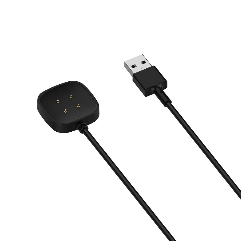 1M Kabel Pengisi Daya untuk Penggantian Fitbit Sense Kabel Pengisi Daya USB Kabel Klip Dock Aksesori untuk Fitbit Versa 3 Smartwatc