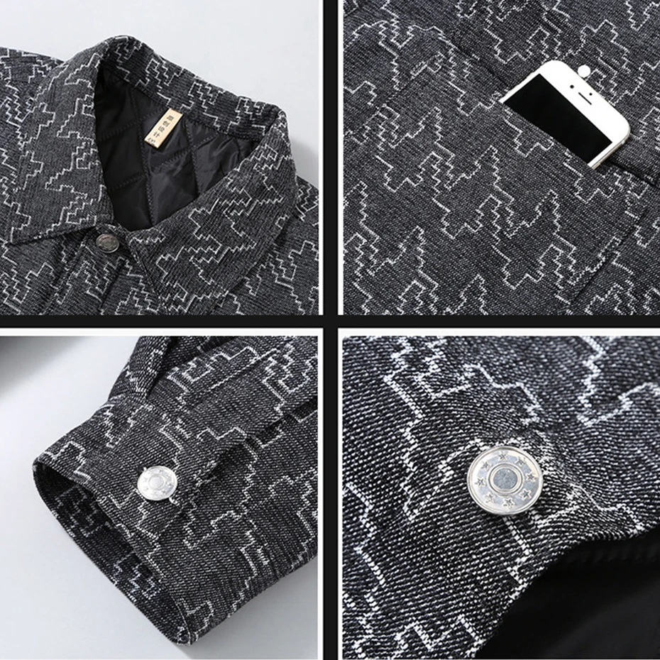 Winter Thick Jackets Men 10XL 11XL Plus Szie Jacket Coat Vintage Button Jacket Male Cargo Coat Big Size 10XL