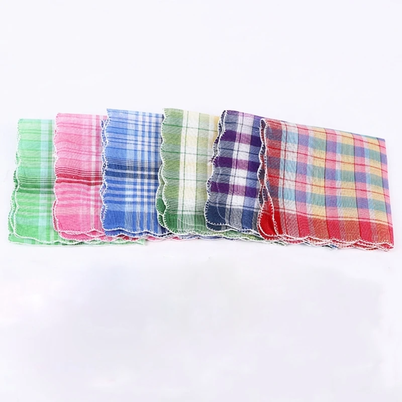 

28x28cm Plain Handkerchief for Adult Casual Use Pocket Cloth Soft Breathable Square Handkerchief Towel for Adult 5PCS