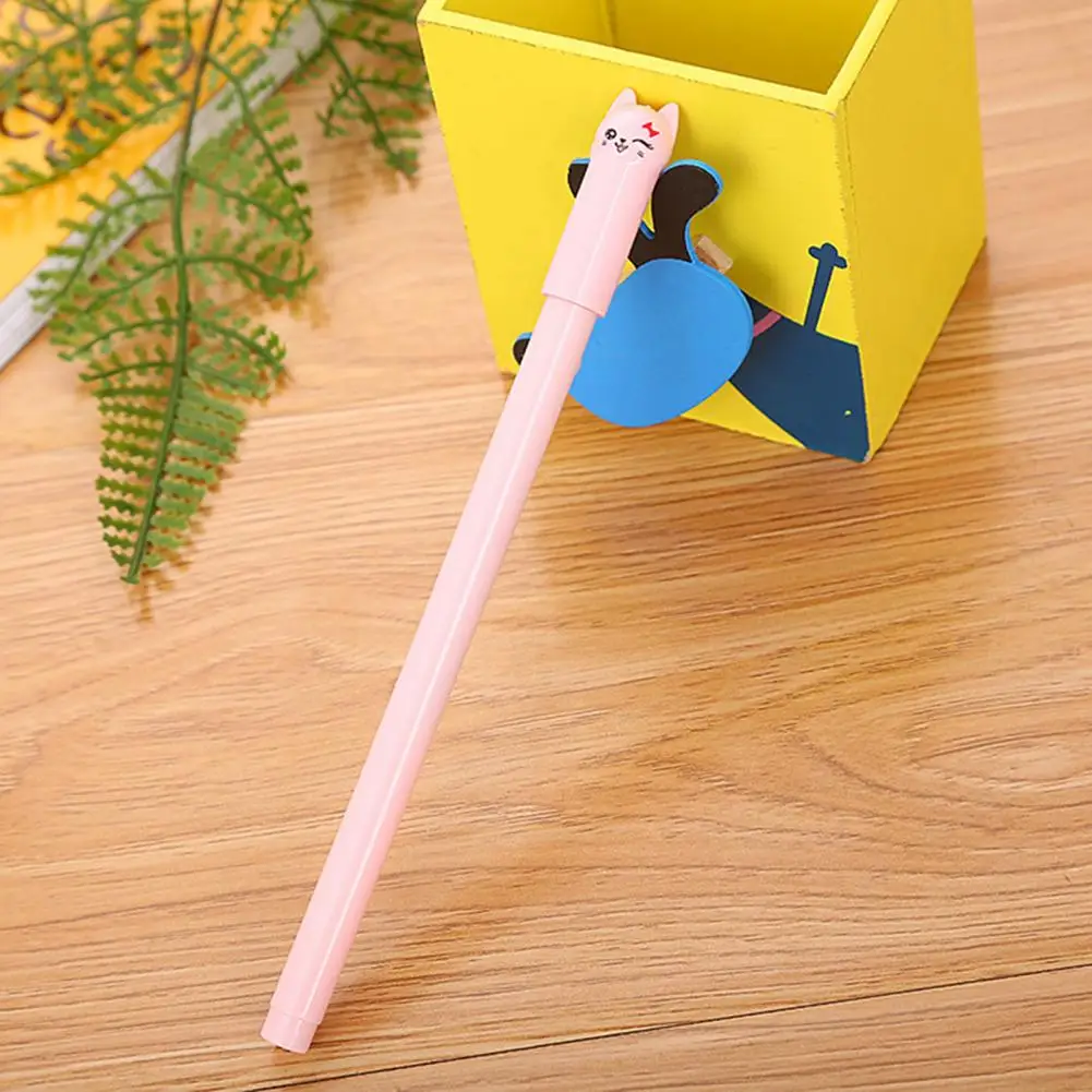 Ergonomic Gel Pen Cute Cat Design Gel Pens with Fine 0.5mm Point for Smooth Writing Comfortable Grip Quick-drying Ink for Easy