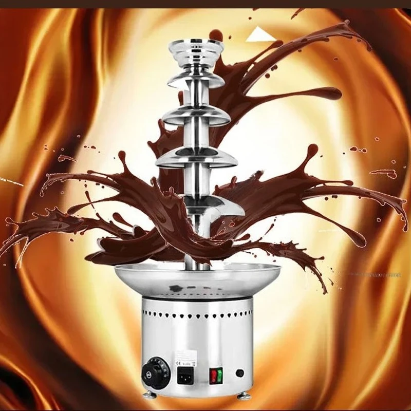 Electrical Four Layers Chocolate Fountain  Fondue Waterfall Melting Tower Machine