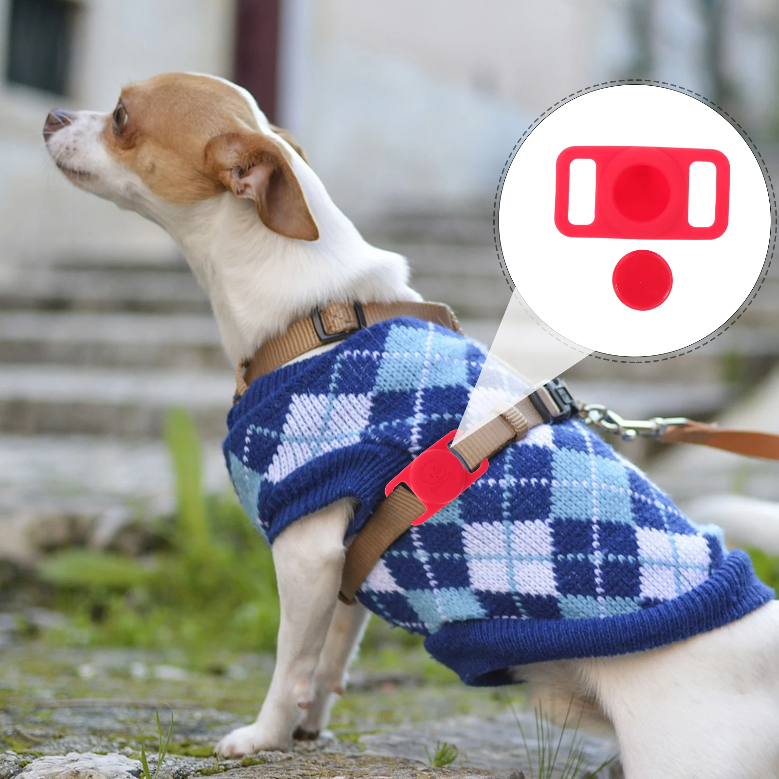 

4pcs Pet Locator Covers Silicone Shockproof Protective Cases For Tracer Lightweight Anti-Lost Case Accessory