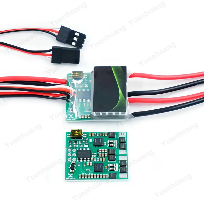 1PCS 2-6S 30Ax2 Bidirectional Brushed ESC Compatible with 370/550 Motor Support Tank Mixing Control for RC Tracked Vehicle/Boat