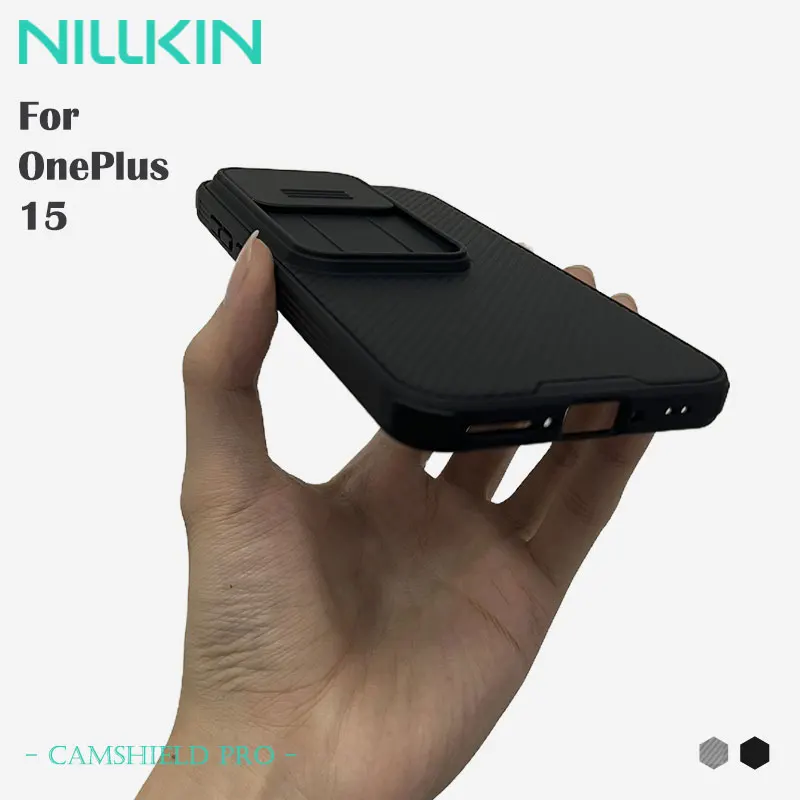 

For OnePlus 15 Case, NILLKIN CamShield Pro, Eco PC+TPU Material, Anti-Fingerprint & Anti-Oil, Slide Camera Full Protection