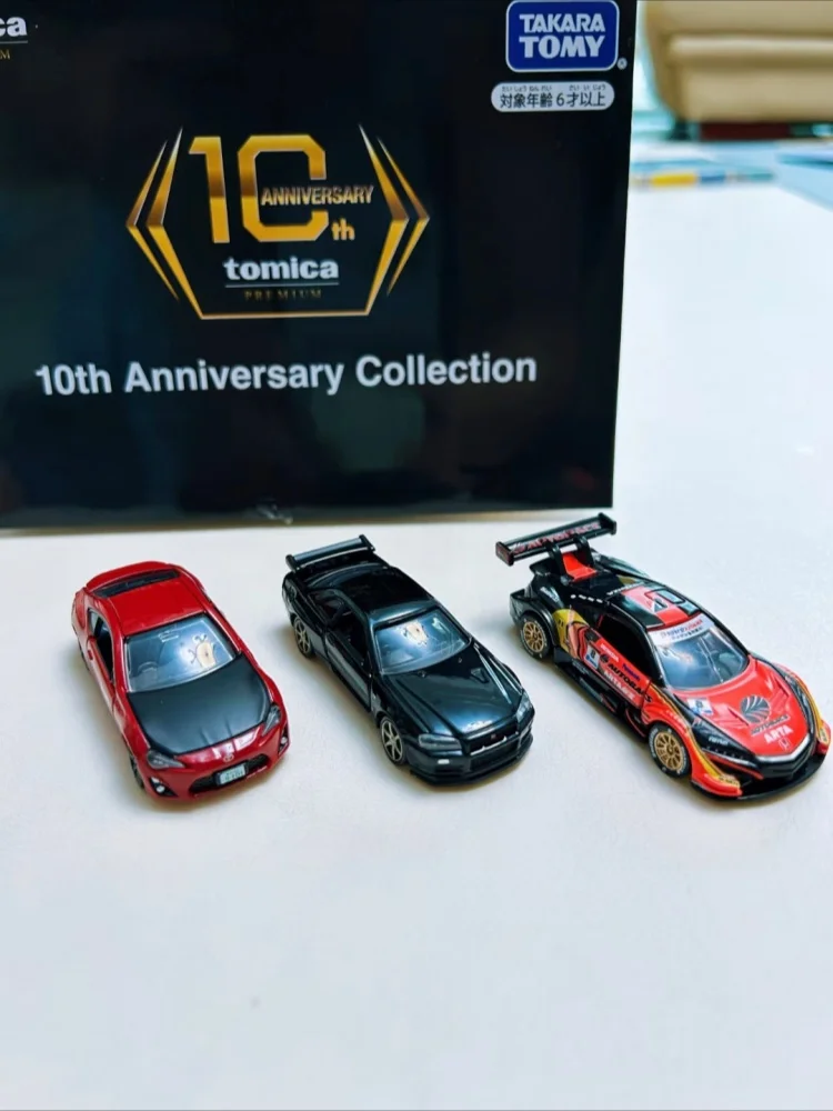 Takara Tomy Tomica Premium 10Th Anniversary Alloy Car Model Set Honda Nsx Nissan Gtr Toyota 86 Diecast Vehicle