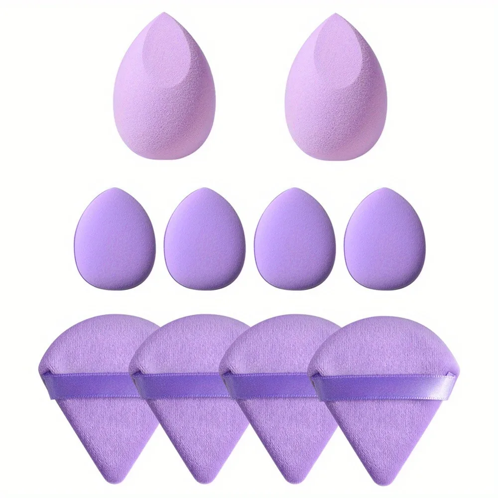10Pcs Make-Up Schwamm Nass Trocken Dual Verwenden Ei Puff für Flüssige Creme Pulver Blending Schwamm Set Alle Haut Kosmetische zubehör