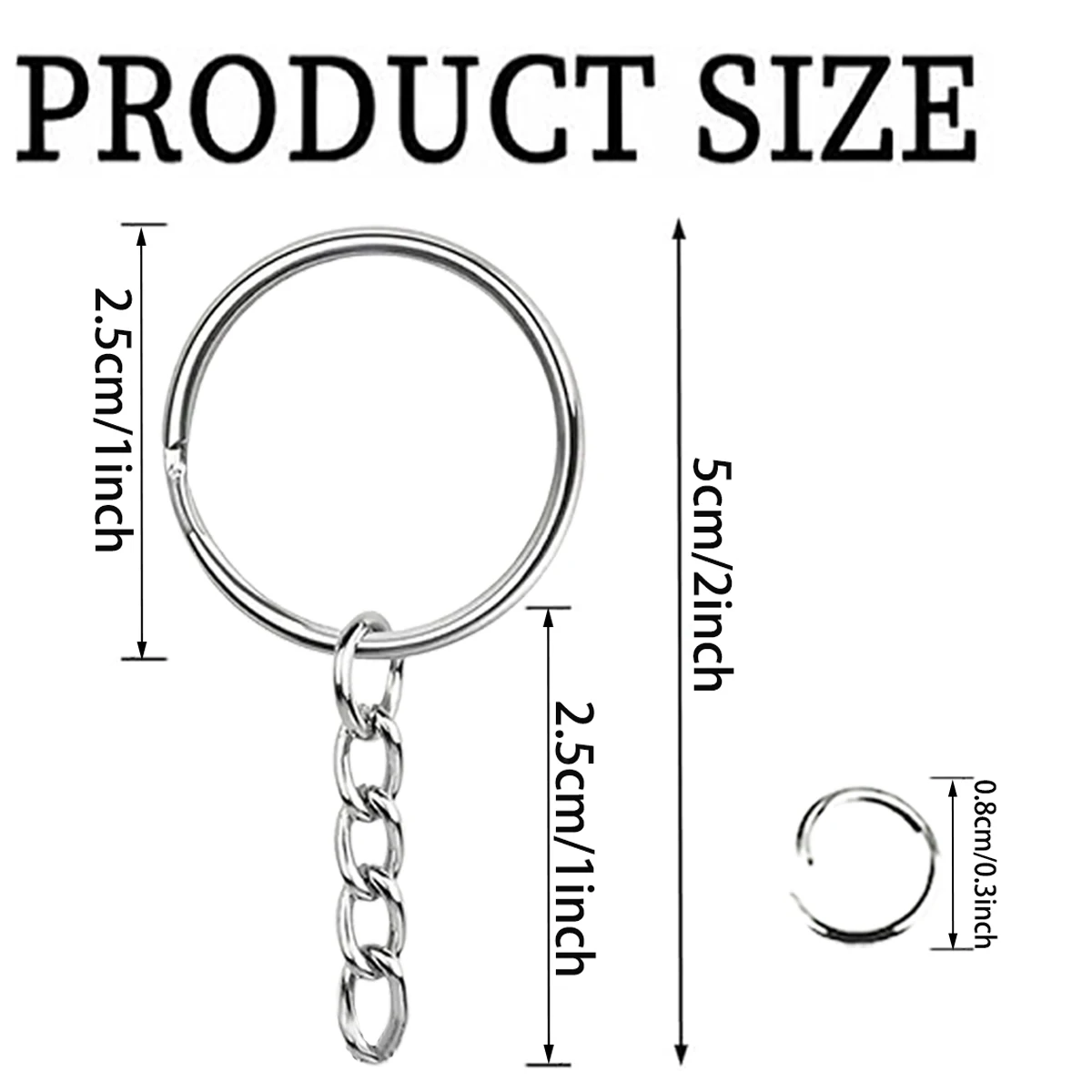 18/38/58 Sets Of Split Key Ring Kits With Chains and Jump Rings - Jewelry Making Supplies, For Keychains, Gifts and DIY Crafts