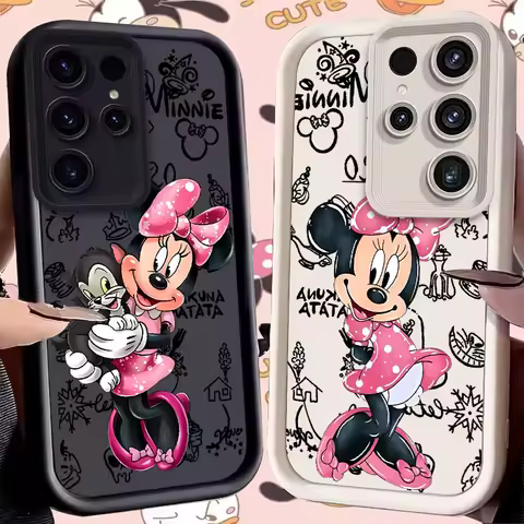 Disney Minnie Case for Samsung Galaxy S24 S23 S22 S21 Ultra Plus S20 FE A55 A54 A53 A52 A52S A51 A50 A50S A35 A34 Silicone Cover