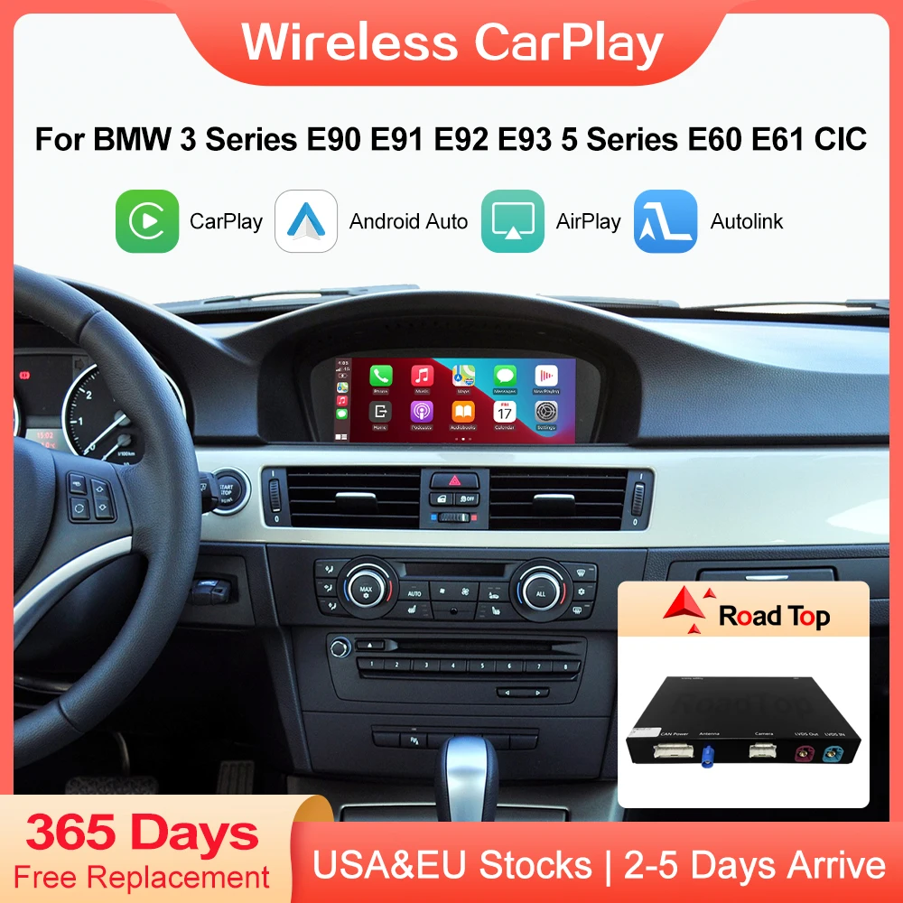 

Wireless CarPlay for BMW 3 Series E90 E91 E92 E93 5 Series E60 E61 2008-2013 Android Auto MirrorLink AirPlay Car Play Functions